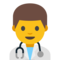 Man Health Worker emoji on Google